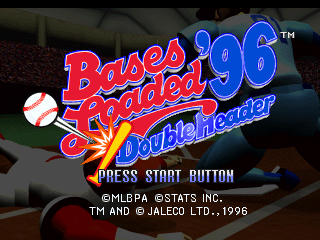 Bases Loaded 96 Double Header Title Screen